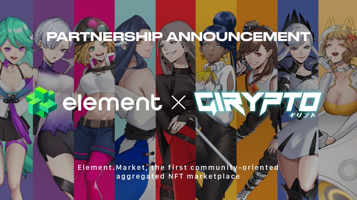 Element_Market's tweet photo. 🍻We are pleased to announce our partnership with @girypto. Their collection was listed on #Element Market.

✨#GIRYPTO is a multi-phase NFT project backed by Kadokawa(角川), a Japanese publishing and media giant.

👉Trade here:https://t.co/sFhU1utehs https://t.co/1n6SR0TuTg