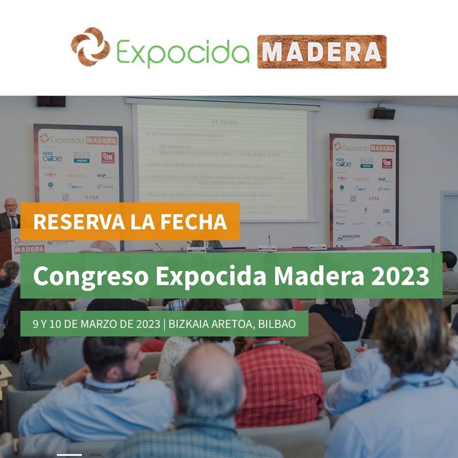 anecpla's tweet photo. Los días 9 y 10 de Marzo de 2023 celebraremos la tercera edición de #Expocida #Madera en Bilbao.
Reserva la fecha, más información e inscripciones: https://t.co/ldM9MnELI7 https://t.co/YJupLvuB6S