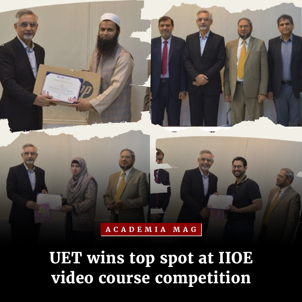 academiamag's tweet photo. UET @UET_official wins top spot at #ICHEI's #IIOE video course competition.
🔗 https://t.co/2BW0VaaUJw
#AcademiaNews #AcademiaMag https://t.co/nLOfyo0xyF