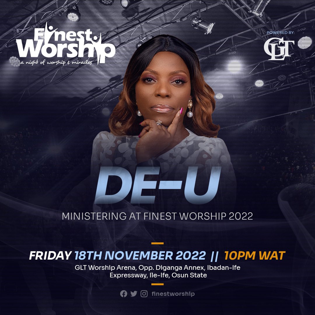 finestworship's tweet photo. Pastor Deola Udah popularly known as De-U is an ordained Music Minister and a GLT worship leader, prophetic minstrel and songwriter who has been graced by the Father with the ability to convey His heart to His people.

Join @deolaudah live 🔥 THIS  FRIDAY 🔥

#FW2022 https://t.co/IBliMhWkYE