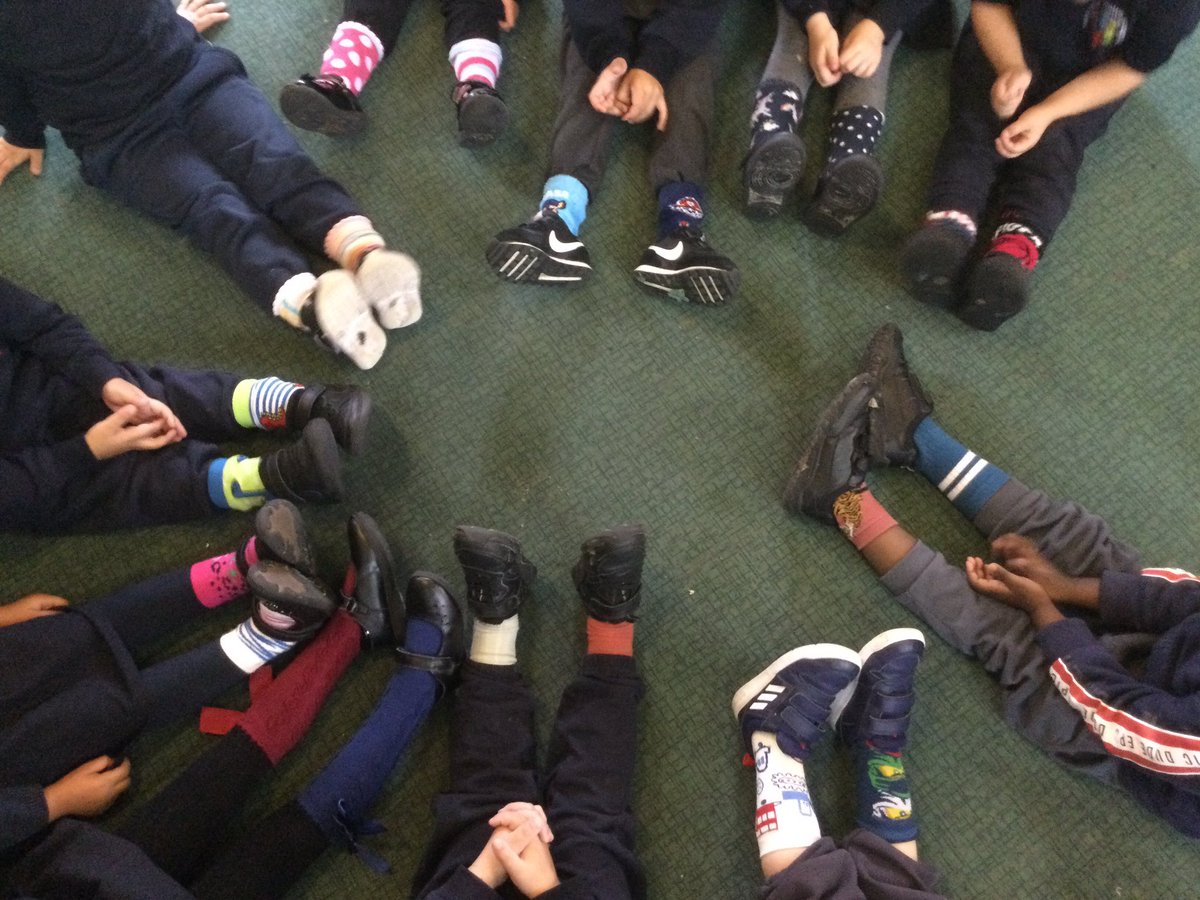 EPSMsSutherland's tweet photo. Celebrating Anti-Bullying week in Nursery. #oddsocksday #antibullying @Eastfield_EN3 @hussain_roksana @Ivy_Trust https://t.co/3i7z6YNjYt
