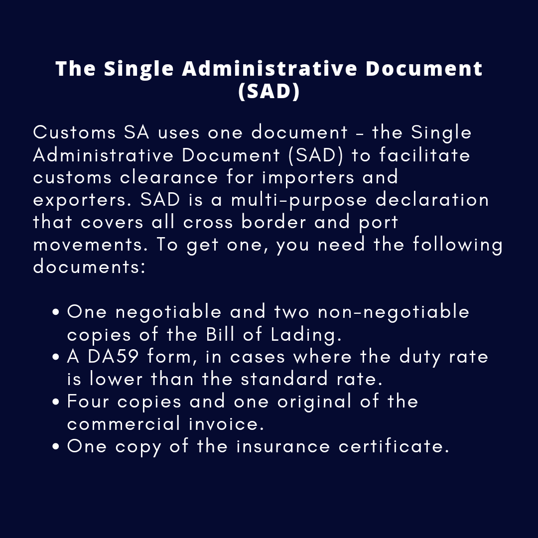 NoavesInt's tweet photo. SAD is a multi-purpose declaration that covers all cross border and port movements.

#SAD #noaves #international #import #freight #export #import https://t.co/w4evZgHAaE