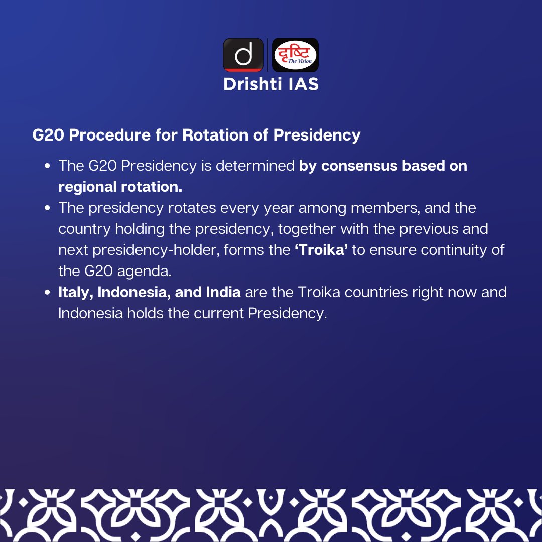 drishtiiaseng's tweet photo. Three priority agendas will be concluded in #G20Summit: Global Health Architecture, Digital Transformations and Energy Transition! Can you quote the theme?

#India #G20 #USA #G20Indonesia #UPSC #Organization #JoeBiden #ISupportDrishtiIAS #IAS #CSE #DrishtiIAS #DrishtiIASEnglish https://t.co/8bRPDrBSx9