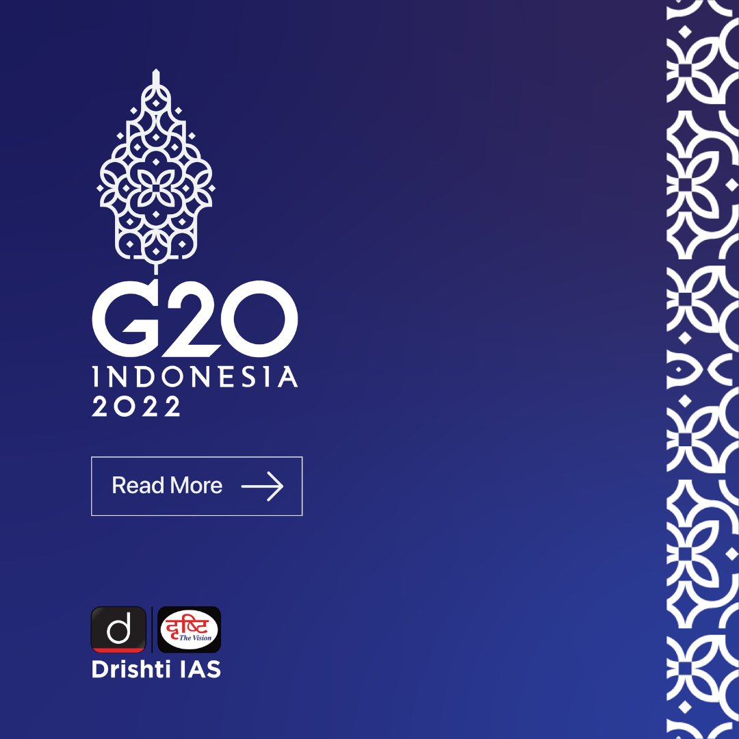 drishtiiaseng's tweet photo. Three priority agendas will be concluded in #G20Summit: Global Health Architecture, Digital Transformations and Energy Transition! Can you quote the theme?

#India #G20 #USA #G20Indonesia #UPSC #Organization #JoeBiden #ISupportDrishtiIAS #IAS #CSE #DrishtiIAS #DrishtiIASEnglish https://t.co/8bRPDrBSx9