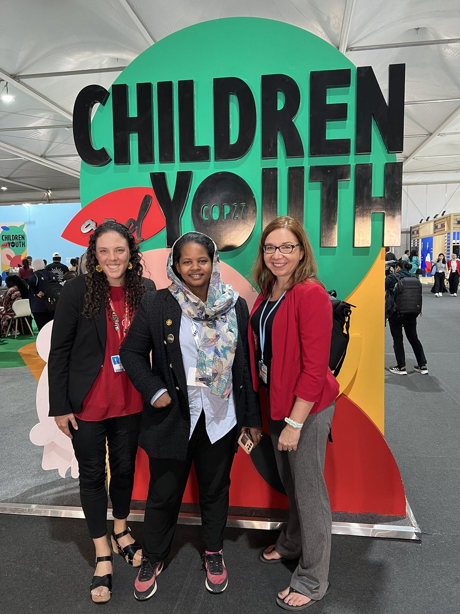 KHayhoe's tweet photo. About to start a fireside chat at the #cop27 youth pavilion right now! https://t.co/atYBd2hCsT