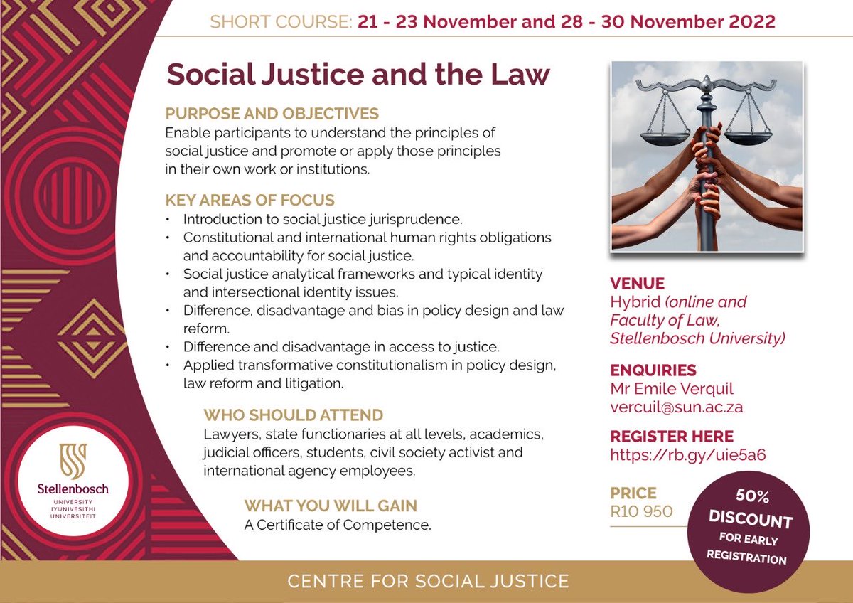 There is still a chance to register for the #SocialJusticeAndTheLaw course which has been discounted by 50%. I learned that members of a #LearningCircle that attended a previous iteration of the course were able to use their learning outcomes to save an LLD student’s scholarship