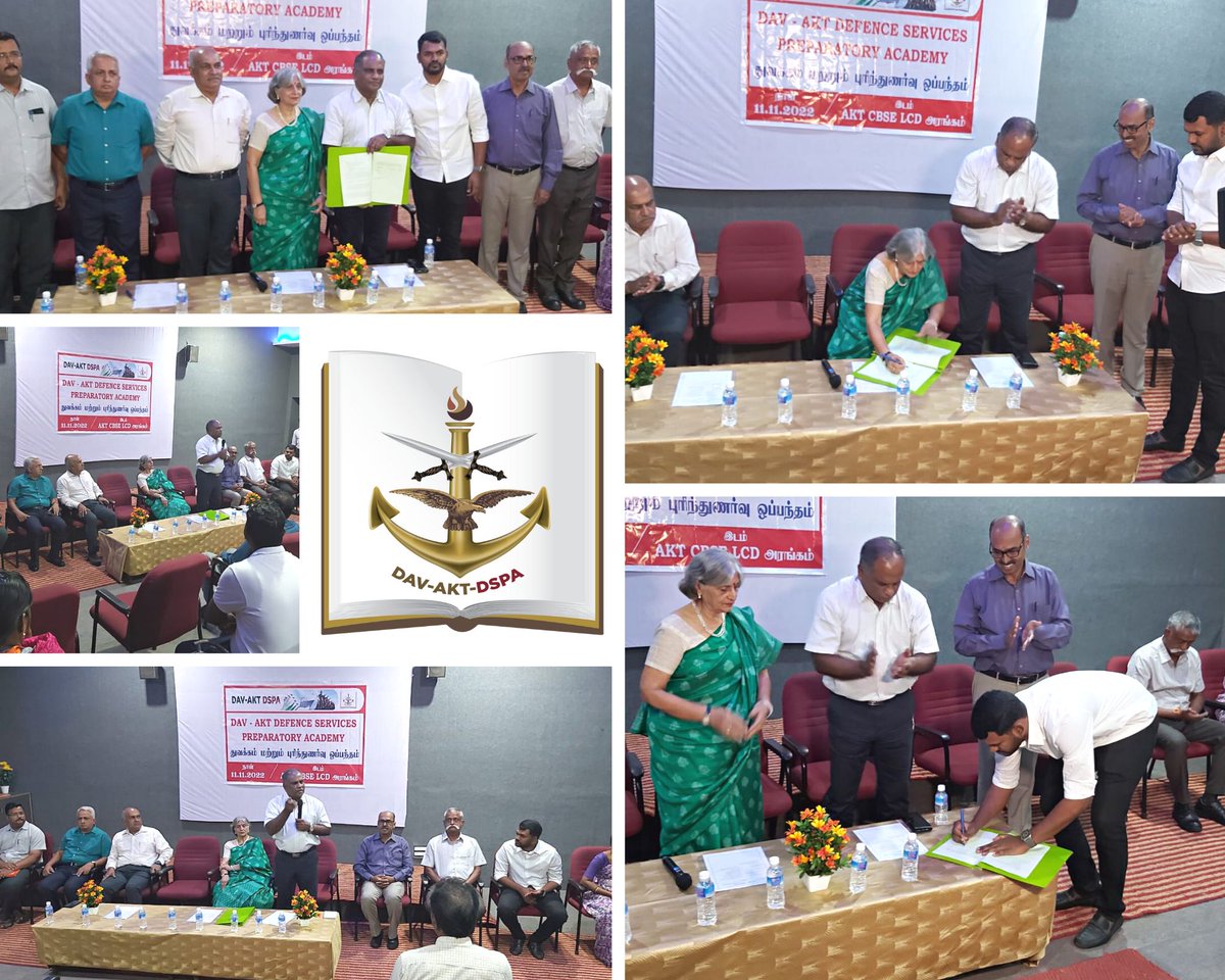 dav_vedritam's tweet photo. Excited to share that DAV Chennai in association with AKT Group and SSVS Group have launched the 'DAV-AKT Defence Services Preparatory Academy' at Kallakurichi, Tamil Nadu. 

Admissions open online - https://t.co/RDFQyBt0XL

#DAVChennai #NewBeginnings #DSPA https://t.co/F5FXyzqNcY