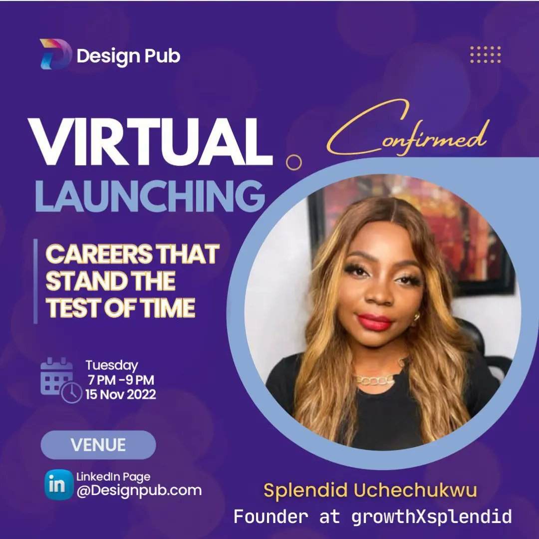DesignPubb's tweet photo. Unveiling our speakers
Come and listen to the founder of @growthxsplendid show you how it's done.
Join us on LinkedIn at 7pm
Host : @Designpub.com
Follow us to stay updated.
#growthtips #growthmindset #Nairobi
#designafrica #writingacademy #designpub #retweet #Trending https://t.co/5lSV2WLDke
