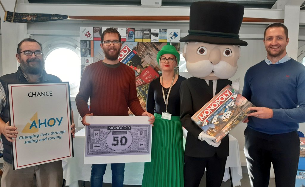 AHOYofficial's tweet photo. Take a chance with AHOY with the newly released @royal_greenwich edition of #Monopoly.
Over 30 #Greenwich landmarks and organisations featured, with 6 local charities, including AHOY, completing the board.
#theahoycentre #monopoly #chancecard https://t.co/0gZmWasbw7