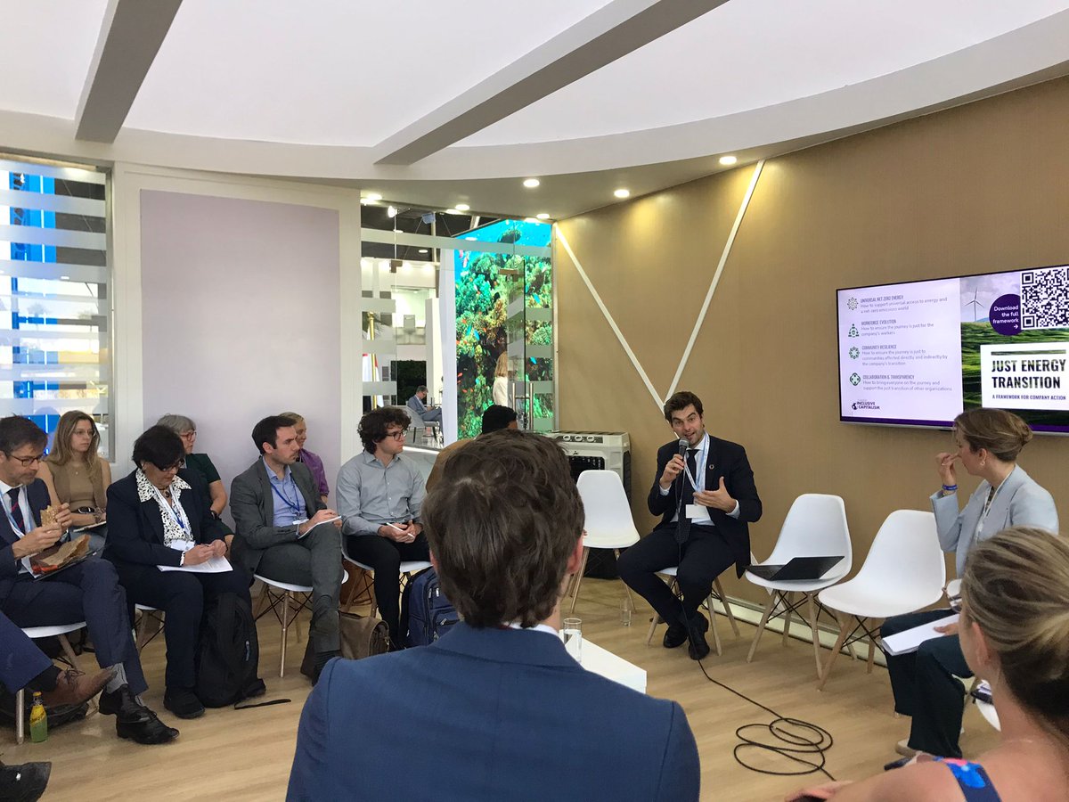 SDGBenchmarks's tweet photo. HAPPENING NOW 📢 Join us live in the @Climate_Action_ @_InnovationZone at #COP27 for a roundtable panel discussion on financing the just #energy transition! Our Executive Director @GerbrandH is speaking now in this timely conversation. #EnergyDay #TogetherForImplementation https://t.co/tJcM1op5PW
