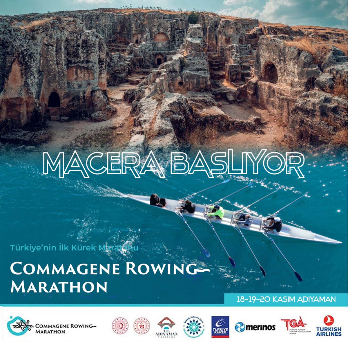 Macera Başlıyor!!!
Türkiye'nin ilk kürek maratonu "Commagene rowing marathon" heyecanına ortak olmaya ne dersin?
🚣📅18-19-20 Kasım 2022
📍#Adıyaman #Besni #commagenerowing #visitcommagene
<a href="/TCSanayi/">Sanayi ve Teknoloji Bakanlığı</a> <a href="/gencliksporbak/">Gençlik ve Spor Bakanlığı 🇹🇷</a> <a href="/adiyamangovtr/">Adıyaman Valiliği</a> <a href="/turkiyekurek/">Türkiye Kürek Federasyonu</a> <a href="/ikaorgtr/">İpekyolu Kalkınma Ajansı</a>