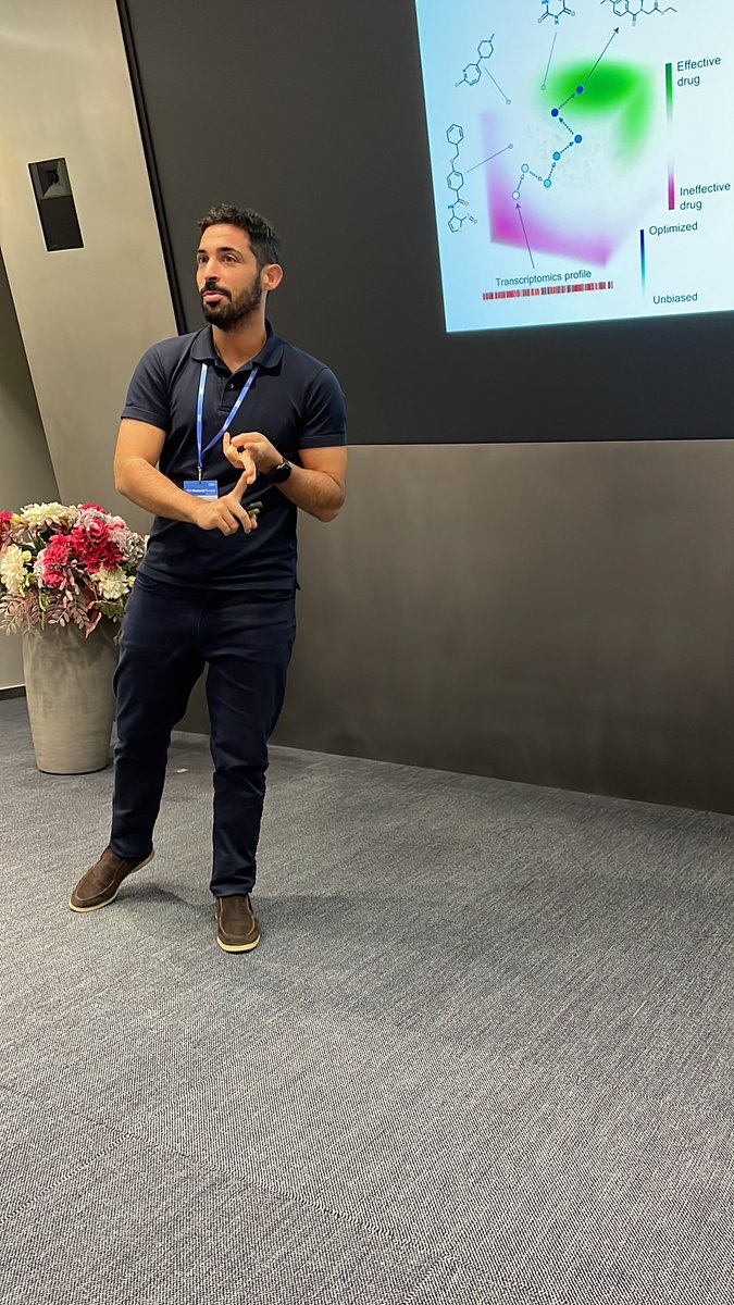 HaigAlexander's tweet photo. @drugilsberg Matteo Manica talking about Generative Toolkit for Scientific Discovery (GT4SD) at the Accelerated Discovery Forum @IBM Research Europe Zurich. https://t.co/jykt1gXyP6