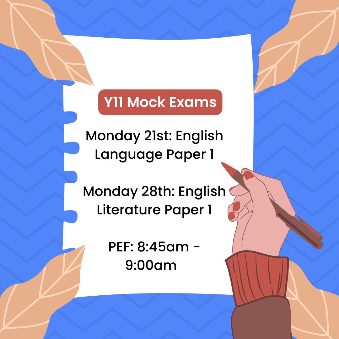 HGSA_English's tweet photo. Y11, check out all the information for your exams! Good luck next week 📚🙌🏻 @HeanorGateSA #mockexams #resilience https://t.co/jTzSw49I2Y