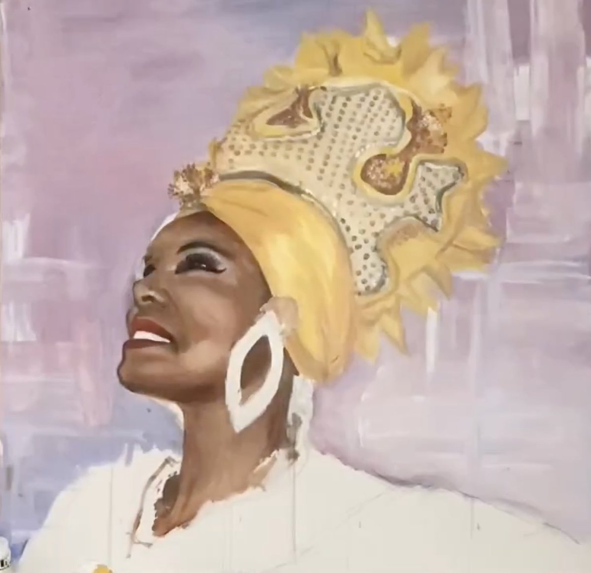 #MakingArt - Enjoy this beautiful artwork by our Cuban Dances and Zumba tutor Madeleine Duba, instagram.com/reel/CkyIm1DI9… #cubanart #orishas #painting