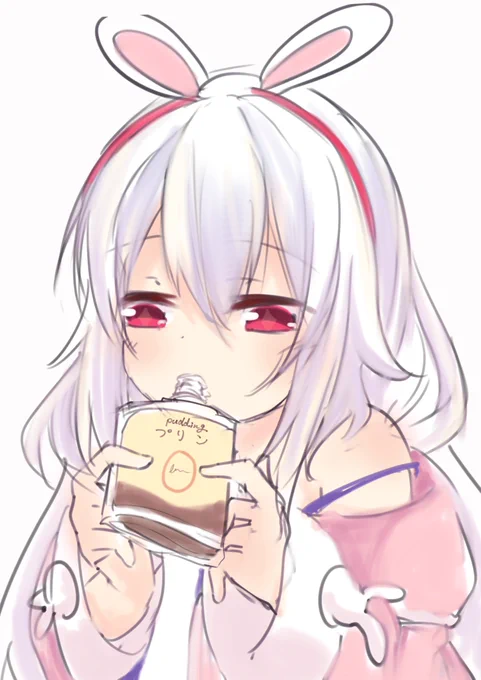 プリンを吸うラフィーちゃん#アズールレーン 