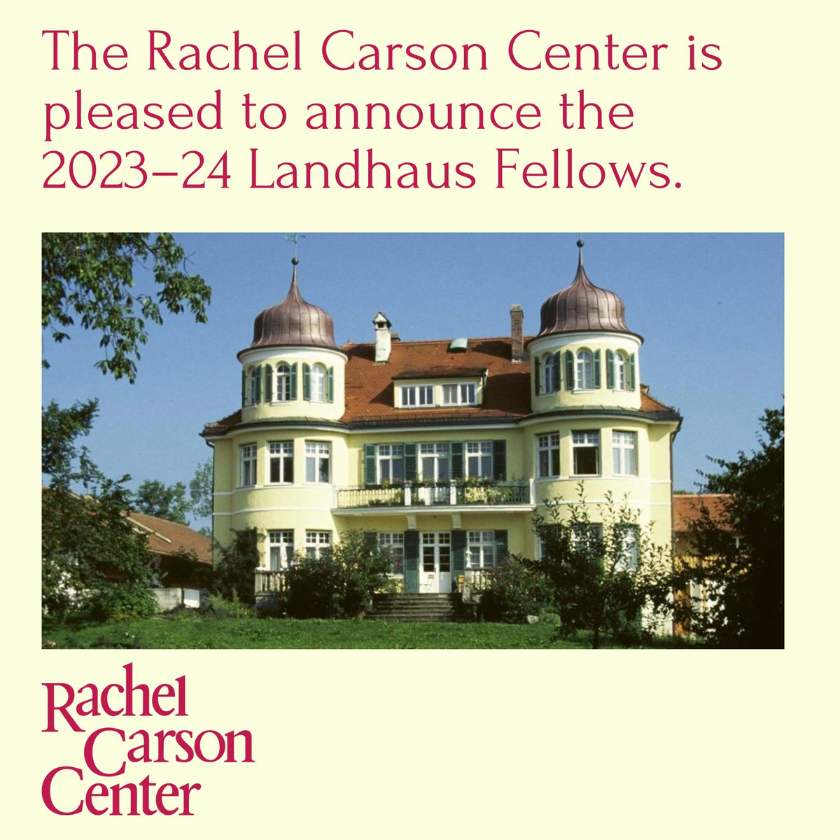 Excited to announce our 2023–24 𝗟𝗮𝗻𝗱𝗵𝗮𝘂𝘀 𝗙𝗲𝗹𝗹𝗼𝘄𝘀! We look forward to welcoming everyone here at the RCC! 

See here for more details: bit.ly/3WXaFNL.

#envhum #envhist