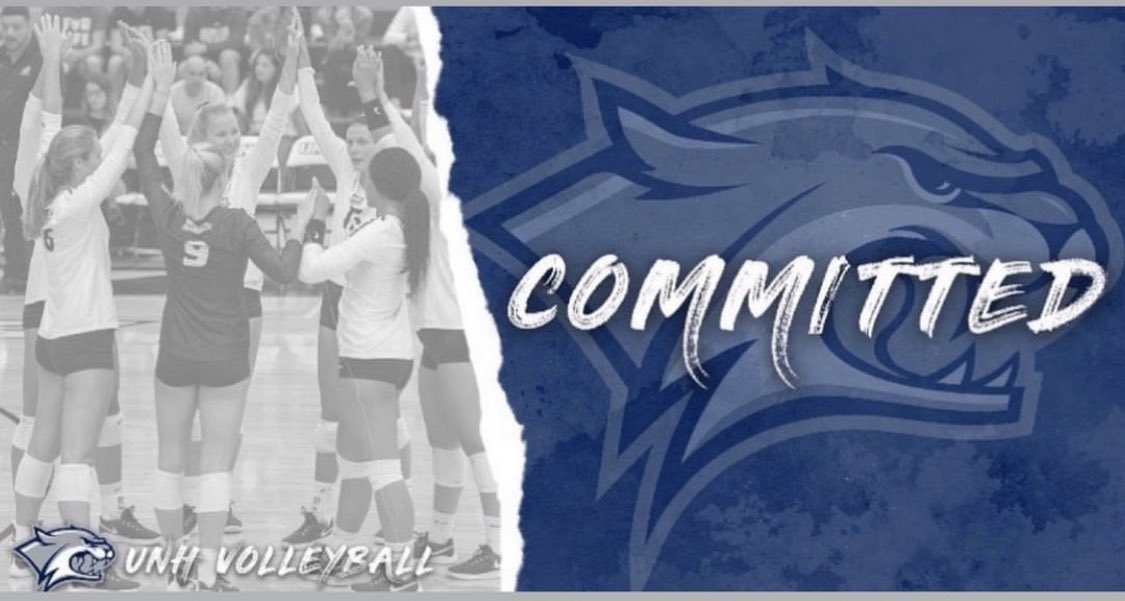 I am beyond excited to announce my verbal commitment to The University of New Hampshire to play D1 Volleyball!  I am so thankful  to all my coaches, my family, and my teammates. #BeTheRoar