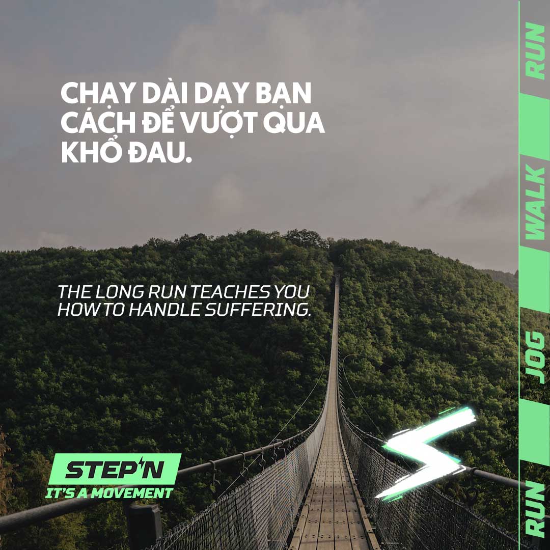 Chạy dài dạy bạn cách để vượt qua khổ đau.

The long run teaches you how to handle suffering.

#highfive #happiness #reward #exercise #goal #practice #longrun #time #therapy #mentalhealth #mental #running #movement #STEPN #jog #run #hobby #walk #stepn_vietnam