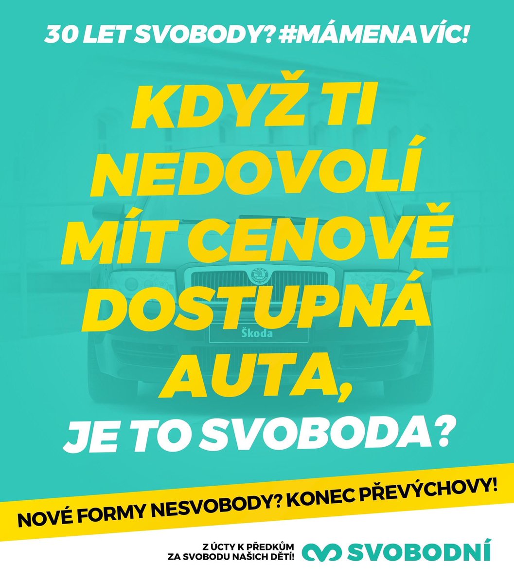 svobodni's tweet photo. Děkujeme těm, co se před 33 lety postavili za svobodu pro sebe i pro budoucí generace.
Odklon od vlády jedné strany byl jednoznačně krokem správným směrem, ale můžeme si dovolit dělat tolik krůčků zpět? Můžeme si dovolit o vydobytou svobodu opět přicházet? 🇨🇿 https://t.co/nTzfCN3HDO