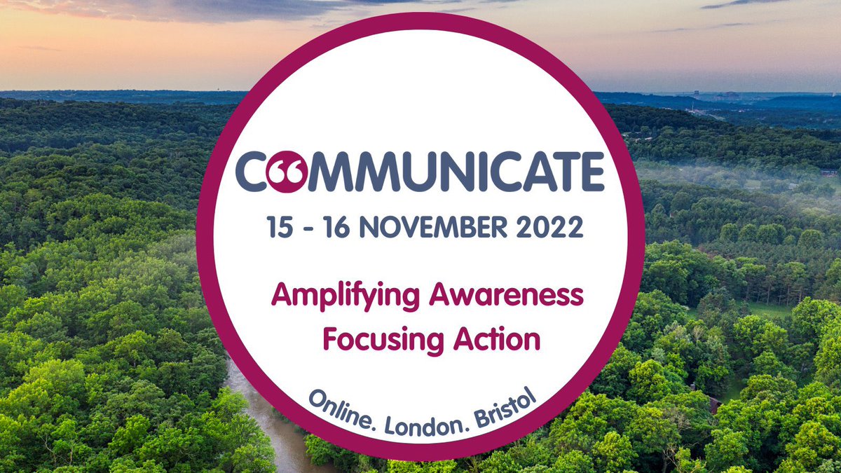 I’m delighted to be tuning into #Communicate2022 today — it’s time to think about how we’re talking about nature. 🌱