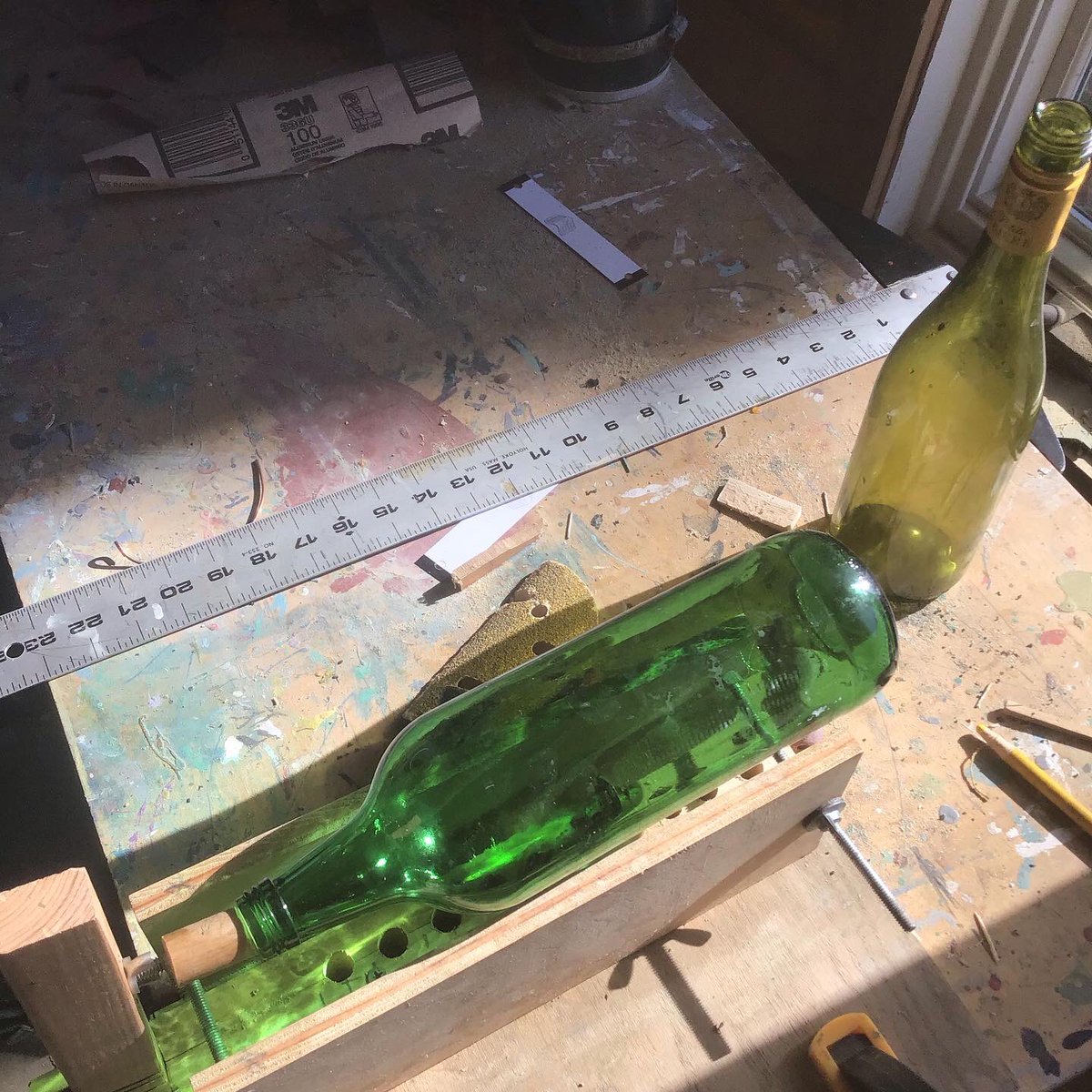 curing and cutting, that is my life for a while. #concrete #WIP #lighting #Sculpture #contemporaryart #makers