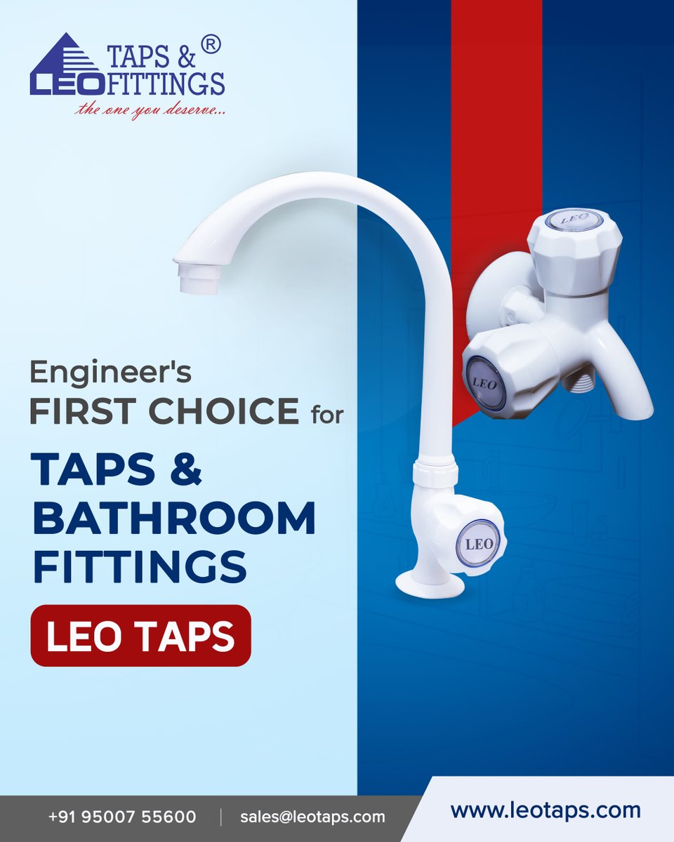 Leo_Tap_Fitting's tweet photo. Are you on the sourcing hunt for bathroom fittings? LEO Taps from Sri Balaji Plastics is your ever-wanted premium quality bathroom taps and fittings with elegant styles.
https://t.co/Sh0uWGucnL
#taps #bathroomfitting #plastictaps #bathroomaccessories #leotaps #sribalajiplastics https://t.co/1YgUnySJCF