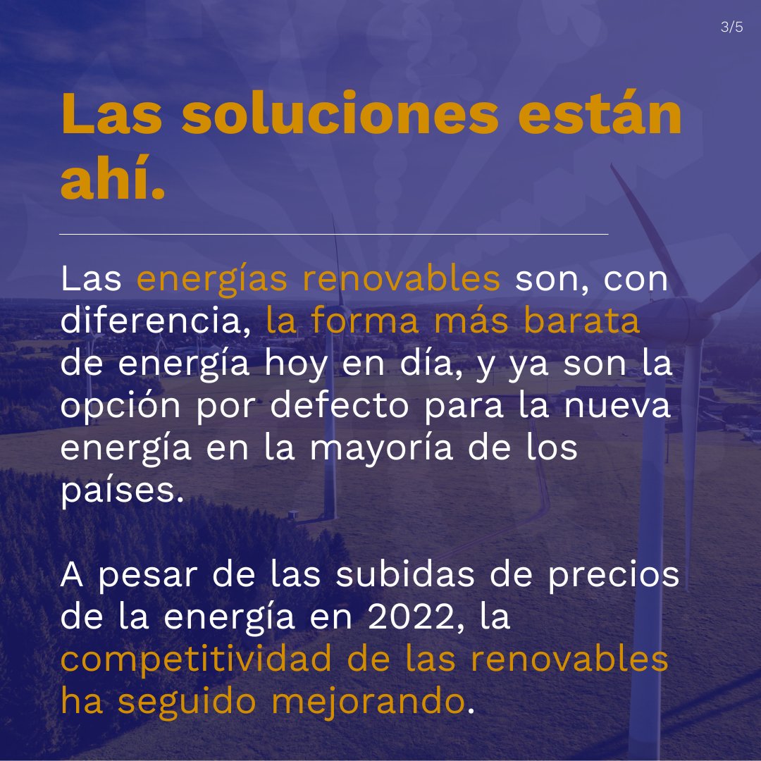 CMNUCC's tweet photo. 💡Hoy es el día de la #energía en la #COP27 de Sharm el Sheij.

↘️ Reducción de emisiones
🔌 Seguridad energética
 💨Mejora de la calidad del aire
👷‍♀️Creación de puestos de trabajo sostenibles...

...la lista de beneficios del cambio a las #renovables es larga.

👇✍️ @IEA