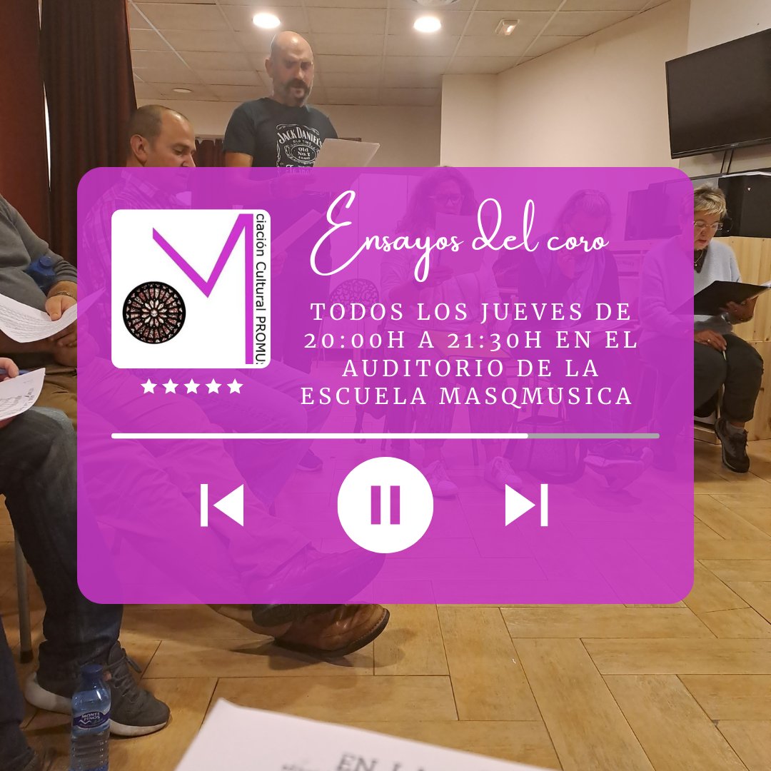 Promusicantes's tweet photo. ¡Apúntate a cantar con nosotros! 🎵 Todos los jueves de 20:00h a 21:30h ensayamos un grupo pequeño, de cámara, en el auditorio de la escuela #MasQmúsica en #León.

Valoramos la experiencia previa, pero no es indispensable 😉 #música #canto #coral #grupodecámara #leonesp https://t.co/ufemQkusTo