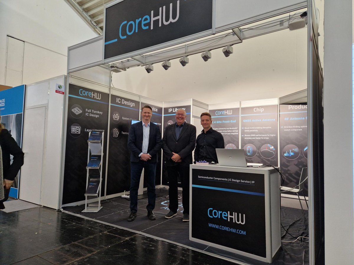 CoreHW_Ltd's tweet photo. Our team is ready for meeting the business leaders attending Electronica’s 2022 Trade Show in Munich!

Meet us at booth # C4-134 and see how our Indoor Location Technology delivers a range of powerful benefits to industries.

#corehw #electronica2022 #icdesign https://t.co/LVLmMX6f7B