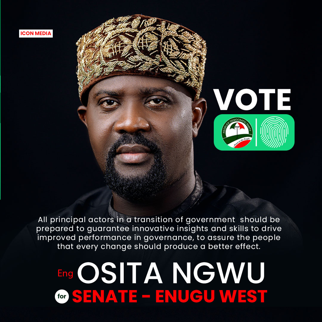 OsitaNgwu2023's tweet photo. We have just one man for the job, and he is Engr. Osita Ngwu (RG)
Support, Canvas and Vote RG for Senate, Enugu West Senatorial District.
~Engr Osita Ngwu Support Group
#EngrOsitaNgwu #EnuguWest #Enuguelections #EnuguState #pdp #senatehouse #senate #government #iconmedia https://t.co/X621ALx9Oz