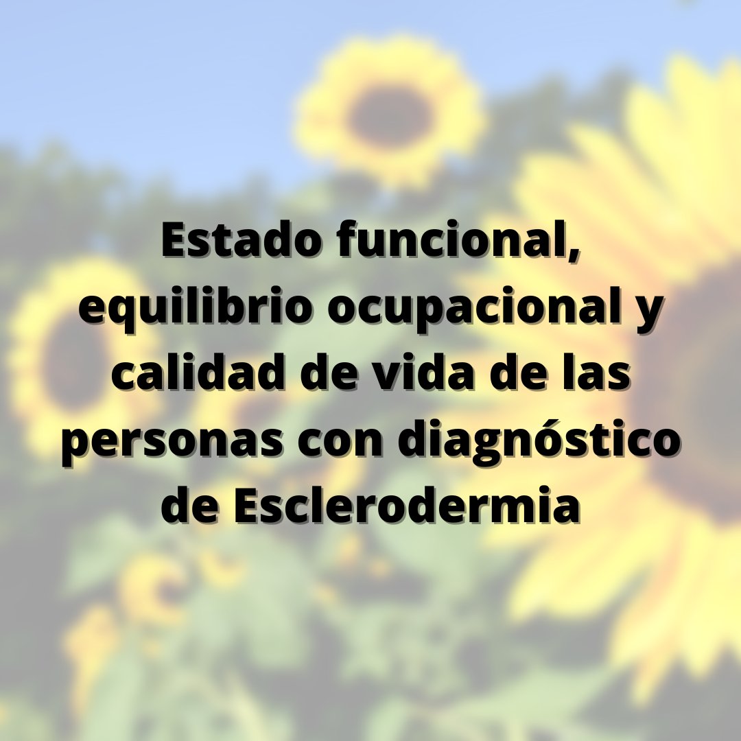 Alba Navas, Terapeuta Ocupacional, ha comenzado a realizar un estudio sobre Esclerodermia. Para empezar, necesita conocer un poco más la enfermedad desde el punto de vista del paciente. 

¿Le ayudas rellenando el siguiente formulario?

 👉forms.gle/Srw56HRYpusbwN…

🌻¡GRACIAS!🌻