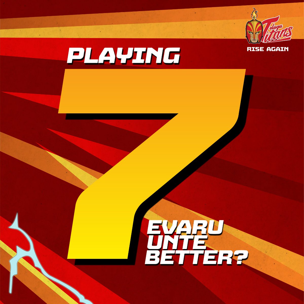 Telugu_Titans's tweet photo. Tell us.
#vivoProkabaddi #TeluguTitans #IdiAataKaaduVetaa #TitanSquad #WeRiseAgain #TTvsBLR #Kabaddi #KabaddiIndia https://t.co/0VOtsxShLG