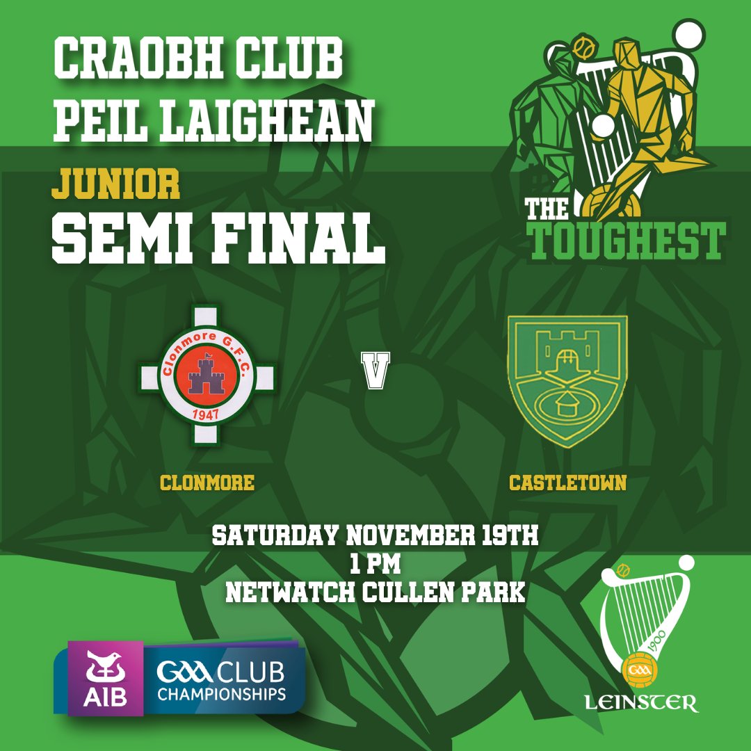 ClonmoreGFC's tweet photo. The journey continues this Sat at 1 in NCP for our lads, with a provincial final up for grabs . Best wishes to the panel , management, and everyone involved with the club. Please come out again and support the team. Tickets only available online 
https://t.co/CUDkBMMVmV https://t.co/4B9TQLZHbQ