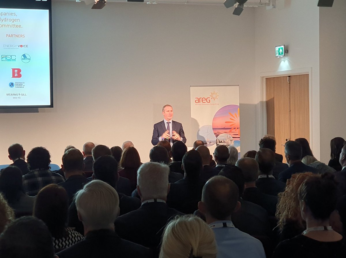 It's great to have a real champion for Scotland's #hydrogeneconomy in <a href="/scotgov/">Scottish Government</a> Cabinet Secretary for Net Zero <a href="/MathesonMichael/">Michael Matheson MSP</a> highlighting the opportunity for Scotland at today's Aberdeen Renewable Energy Group conference.