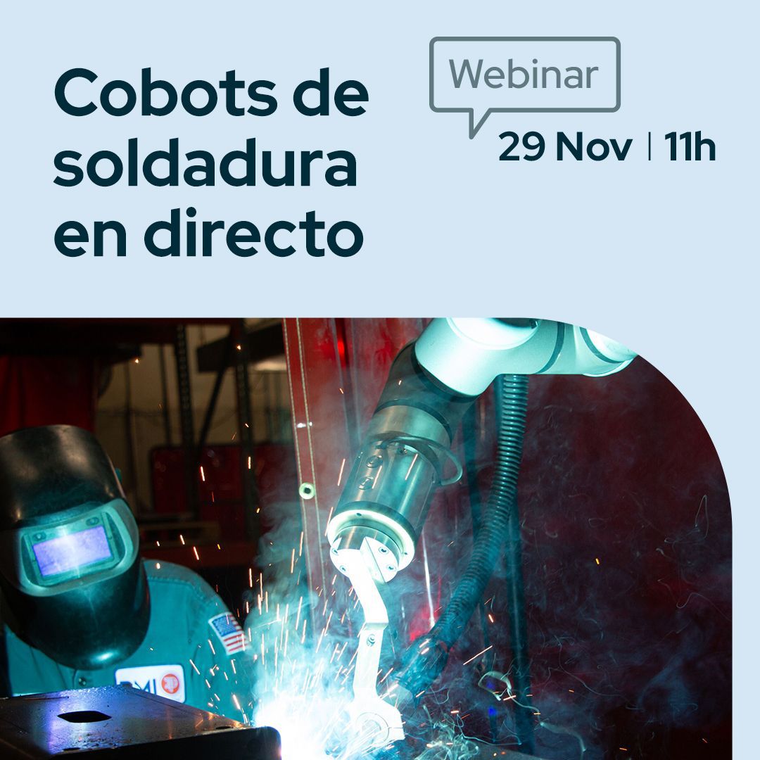 📣Webinar “Soldar con cobots” | 29 de noviembre a las 11h
Para garantizar una producción precisa y competitiva pese a la escasez de mano de obra. 
Inscríbete en el #webinar que ha preparado <a href="/UR_Iberia/">Universal Robots ES</a> para ti 👉 bit.ly/3UEXX4r

#SoldarConCobots #roboticaindustrial