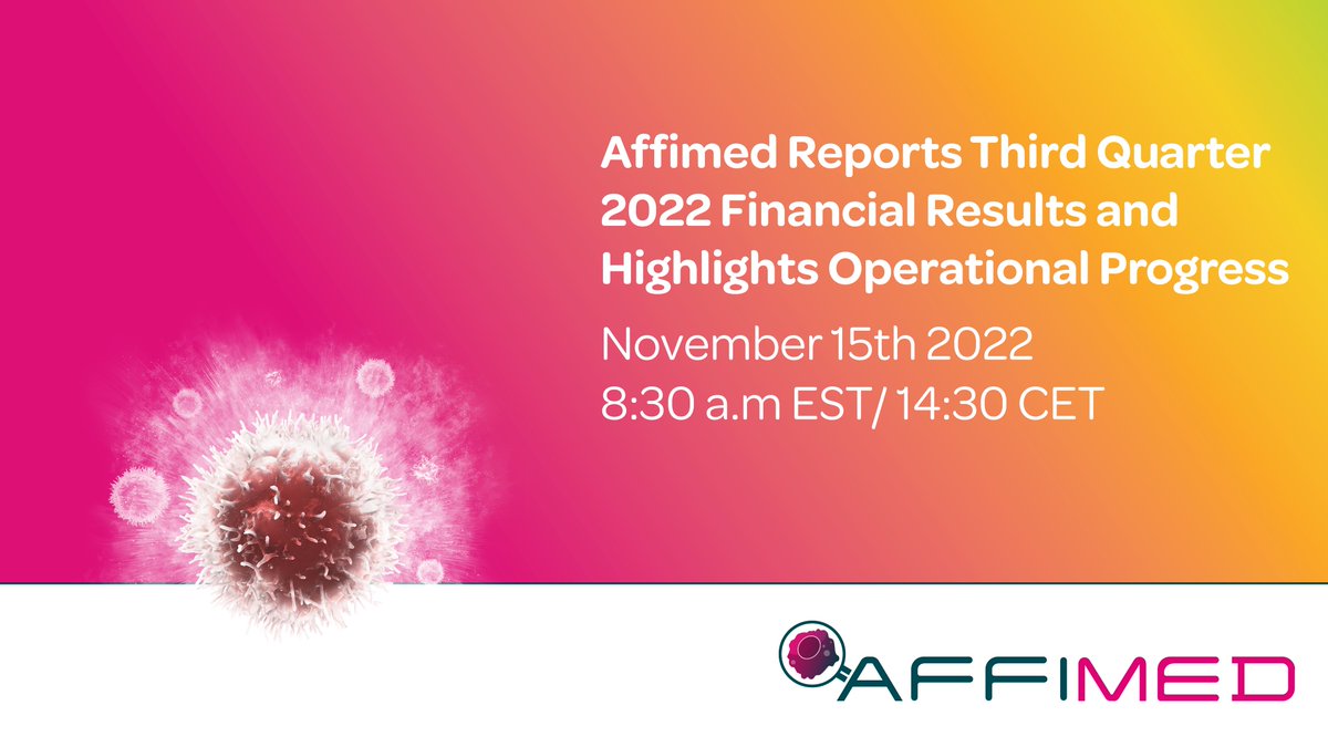 Today, we announce our Q3 2022 financial results and provide a corporate update. Access our Investor's call at 8:30 a.m. EST / 14:30 CET with the following link: bit.ly/3g7AoCy - A replay will be available for 30 days. To the press release: bit.ly/3hC2u9b