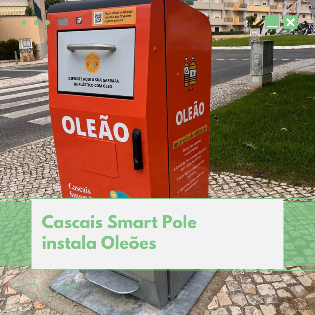 EEAGrantsPT's tweet photo. No âmbito do projeto “Cascais Smart Pole” foram instalados oleões para que os munícipes do Bairro da Torre, Quinta de São Gonçalo e campus da NOVA SBE, das Freguesias de Carcavelos e Parede, possam separar os resíduos e concorrer a prémios! ♻️
#EEAGrants #ProgramaAmbiente https://t.co/LeAcjkxUDN