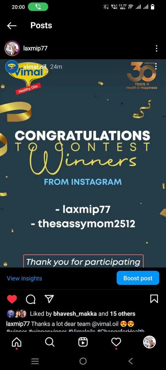LaxmiPatell's tweet photo. Such a fraud company @vimal_oil i have won a contest on instagram (17th September) they didn't send my prize and blocked me on instagram ๐ก
Please support @FakeContestInfo @FakeContestBust @fakecontest02 @FakeContestAler @MaalFreeKaa @consumerforum_
#FakeContest #Fraud https://t.co/NlKehdislW