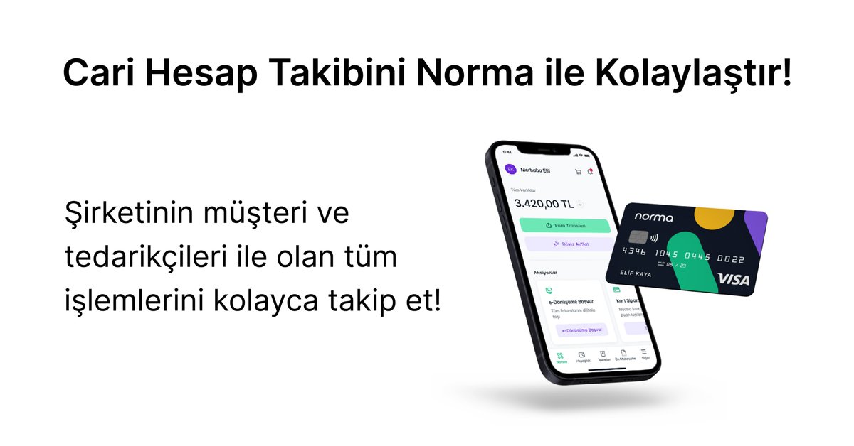 normafinans's tweet photo. Norma’nın kullanımı son derece kolay ara yüzü ile cari hesap takibini rahatça yap, müşteri ve tedarikçilerinle arandaki tüm alacak ve borç bilgilerini Norma üzerinden yönet! https://t.co/MPSsaOnSc2

#Norma #CariHesapTakibi #Müşteri #Tedarikçi #ÖnMuhasebe #TicariHesap https://t.co/P7I2hOKsiU
