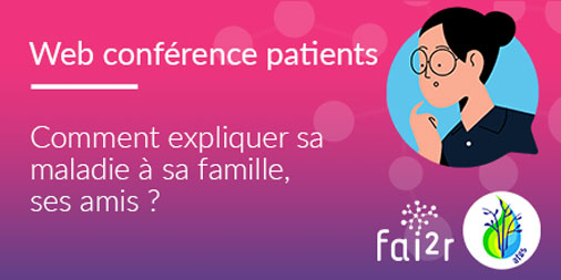 contactfai2r's tweet photo. ⏯️ #WebconfFAI2R pour vos patients : Comment expliquer sa maladie à sa famille, ses amis ? Avec le Pr HACHULLA (@CHU_Lille) et Françoise PELLET (Présidente #AFGS) Réponses aux questions des patients 👉 https://t.co/sLiNeEJrZ7 En partenariat avec #AFGS #maladiesrares #SGS #fsmr https://t.co/tTmeBoGPV5