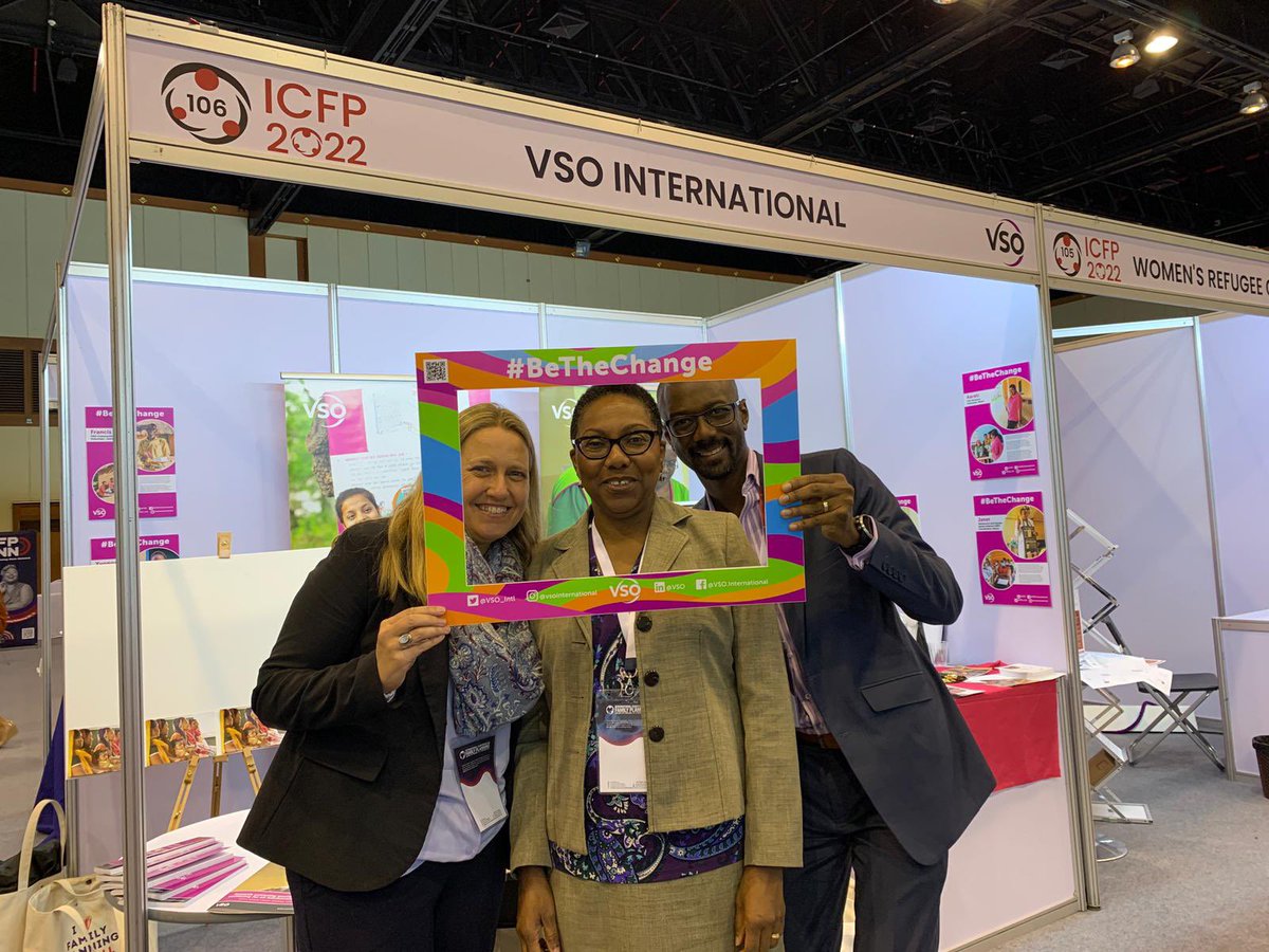 PapaDioufVSO's tweet photo. It was a pleasure to welcome @AliciaH_1 at @VSO_Intl  exhibition booth. Thanks for the warm visit and look forward to more engagement on girls education and reproductive health. https://t.co/5K1qgYenSl