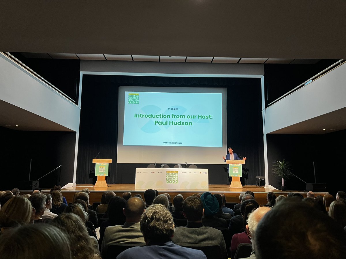 Great to be at the Yorkshire Post Climate Change Summit 2022, hearing more about the regions efforts to drive carbon reduction and strive towards Net Zero. #YPclimatechange