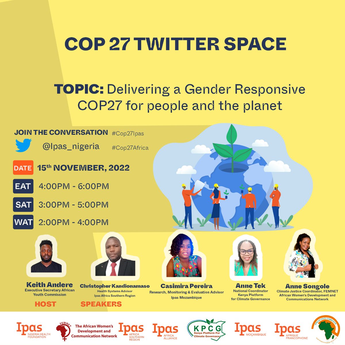 loveablekathia's tweet photo. Climate change is one of the defining crises of our time, and people’s sexual and reproductive health and rights are affected by this crisis. Join us for a twitter space today 15th at 4:00p.m EAT for a candid discussion. #COP27Ipas #COP27Africa https://t.co/EoLElzWDOQ