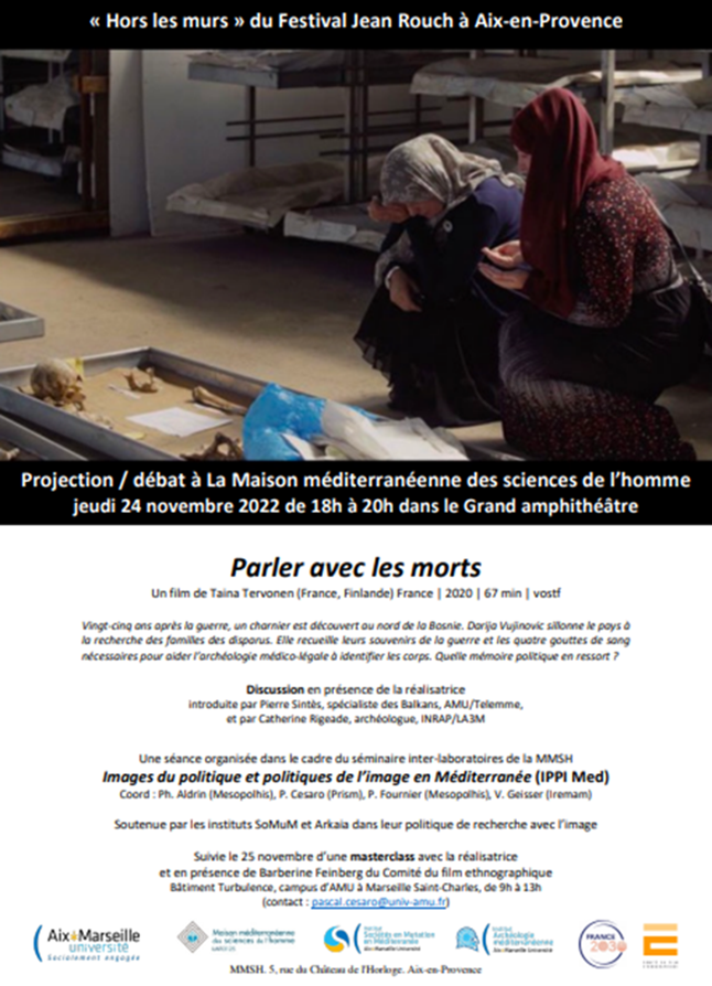 MMSH_UAR3125's tweet photo. Partenariat MMSH/Festival #Jean_Rouch 🎦I la @MMSH_UAR3125
Projection du documentaire 🎦 Parler avec les morts, suivie d’un débat. 🗓️24/11/2022 - 18h-20h
Grand Amphi
@Inshs
@rn_msh
Lien festival
https://t.co/R7KhRz3Osm https://t.co/aIdAW60vUI