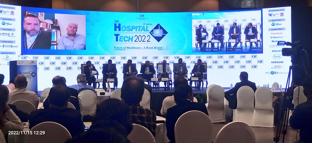 DeepakDubey_'s tweet photo. Glimpse of Day 2 session at @FollowCII WR Hospital Tech 2022 conference with #HealthcareIT Industry leaders on ADBM, Innovation, #PatientCare is excellent. 

#healthcareinnovation  #Healthcare #hospital #tech #healthtech #HIS #EMR #EHR #HIE #CIIWR #CII #healthcaretechnology @ANI https://t.co/cZ1towwTpx