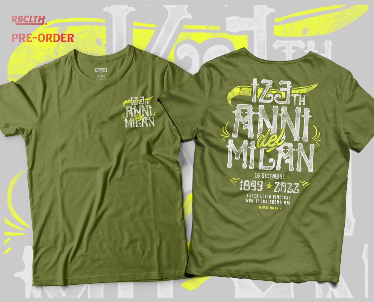 _RBClothing_'s tweet photo. The Last Pre-Order for 2022
- 123th Anni del Milan
- Olivier GIROUD
- THEO Hernandez
.
#acmilan #sempremilan #rbclth #redblackclothing #oliviergiroud #theohernandez #curvasudmilano #forzamilan #pioliisonfire https://t.co/yDin749eyk