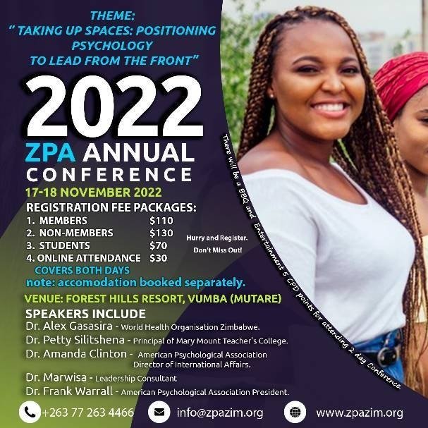 All roads lead to Vumba, Mutare. Registration closes end of business today-15/11/22. 
<a href="/sifelanii/">Sifelani Innocent</a> ,<a href="/_FaraiGutu/">Farai Gutu</a> ,<a href="/allied_council/">Allied Health Practitioners Council of Zimbabwe</a> ,<a href="/Shumbakadzi11/">G A G A</a> ,<a href="/memorynguwi/">Memory Nguwi</a> ,<a href="/ndinewezimbabwe/">Ndinewe Foundation</a> ,<a href="/IndraNkomo/">Indra Nkomo</a> ,<a href="/eddienharirire/">Dr. E</a>