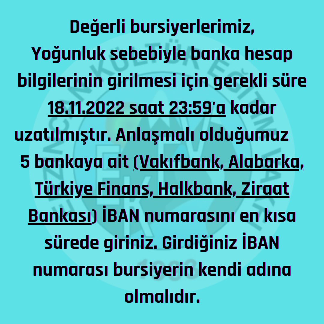 BURS HAKKINDA BİLGİLENDİRME