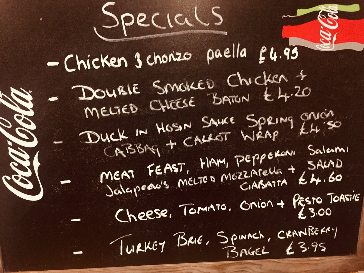 danburns53's tweet photo. This weeks lunchtime specials 🍳🍳 https://t.co/79UBNDtnbf