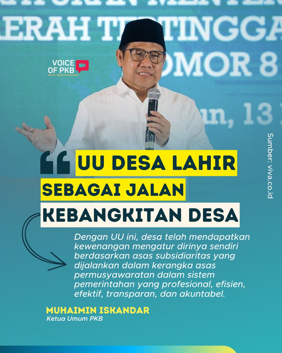 "Sedangkan untuk desa sendiri dana desa menjadi kekuatan memaksimalkan berbagai potensi desa agar tereksplorasi secara optimal sebagai jalan percepatan pencapaian tujuan pembangunan desa," #gusmuhaimin #mabesrakyat